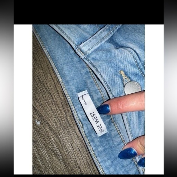 Nine West Light Blue Denim Pants slim straight jeans - Picture 4 of 7